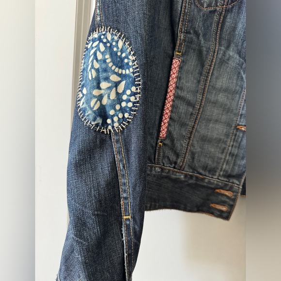 Lucky Brand Patchwork Denim Jacket  Size M NWOT - Picture 3 of 8